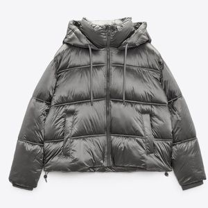 Cropped Hooded Puffer Jacket